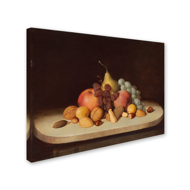 «Still Life With Fruit And Nuts», reproduction sur toile tendue, H 14 po x l 19 po