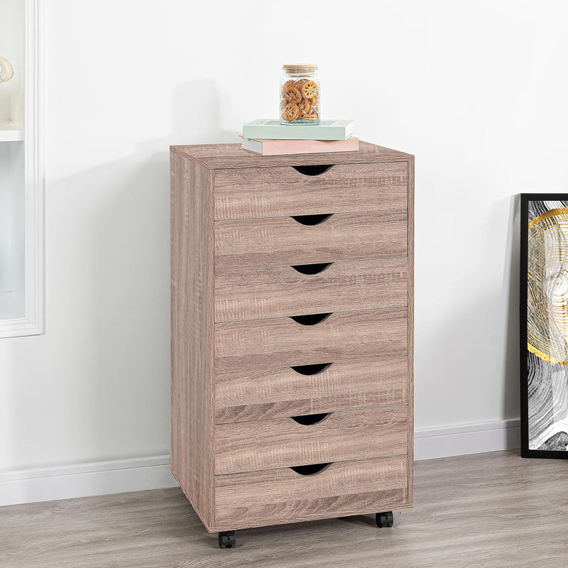 Classeur de bureau 7 tiroirs, Brun