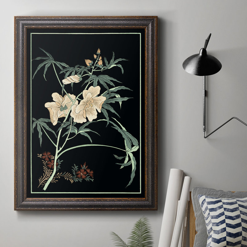 Midnight Floral II - reproduction d'art sur toile, H 36 po x l 24 po x P 2,5 po
