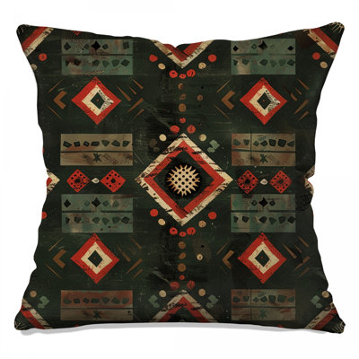 Southwestern Geometric Pattern Double Sided Throw Pillows