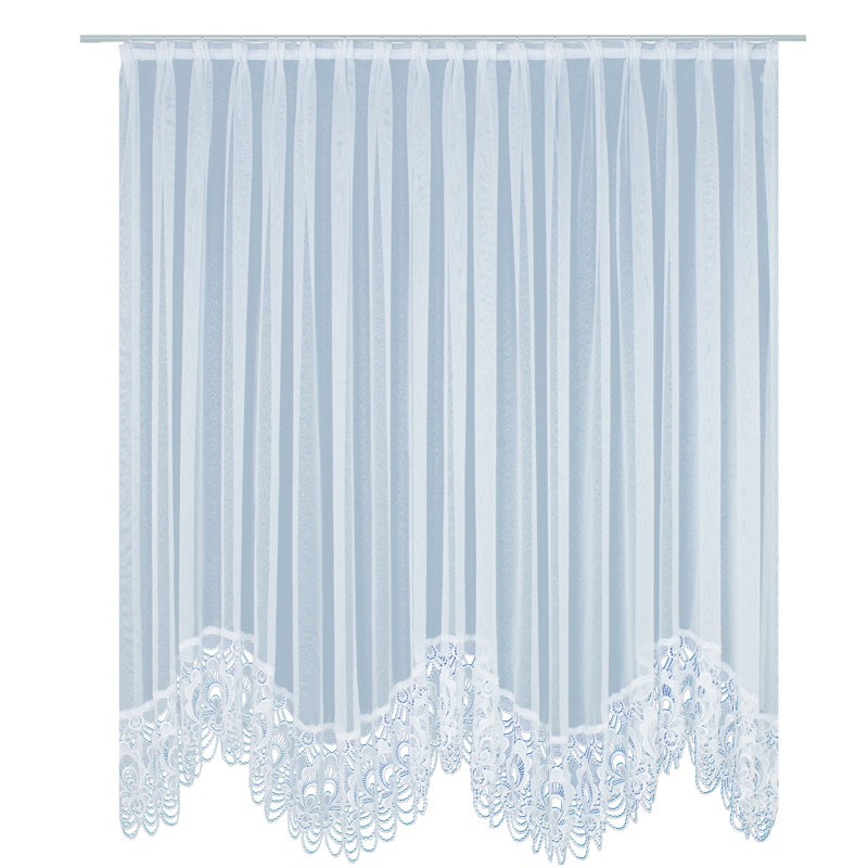 Nydia Semi Sheer Single Curtain Panel, 300 W x 125 D cm