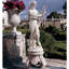 Statue muse avec harpe