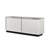 Reine 63"W White Cabinet Console Table with White Faux Marble Top