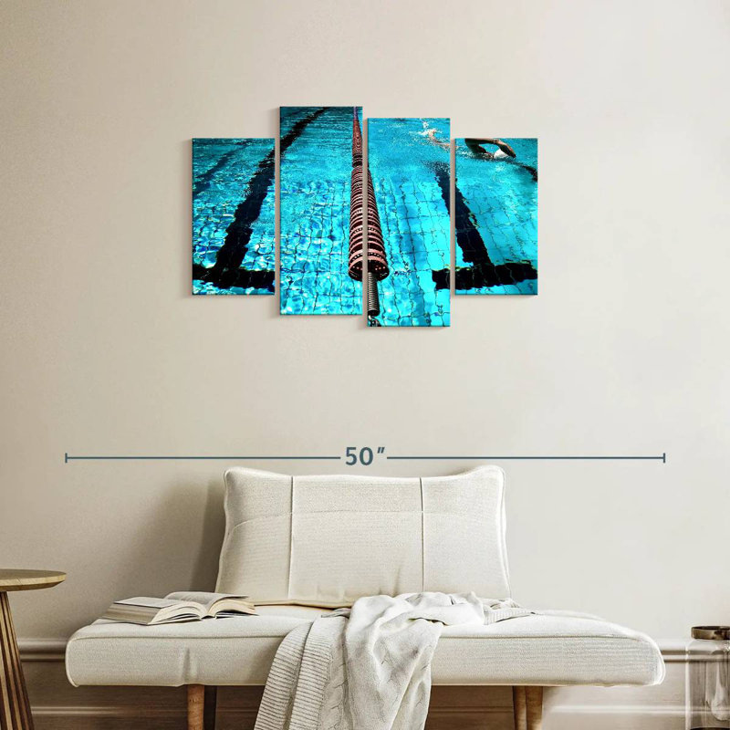 Sireci Into The Swimming Pool, 22" H x 36" W