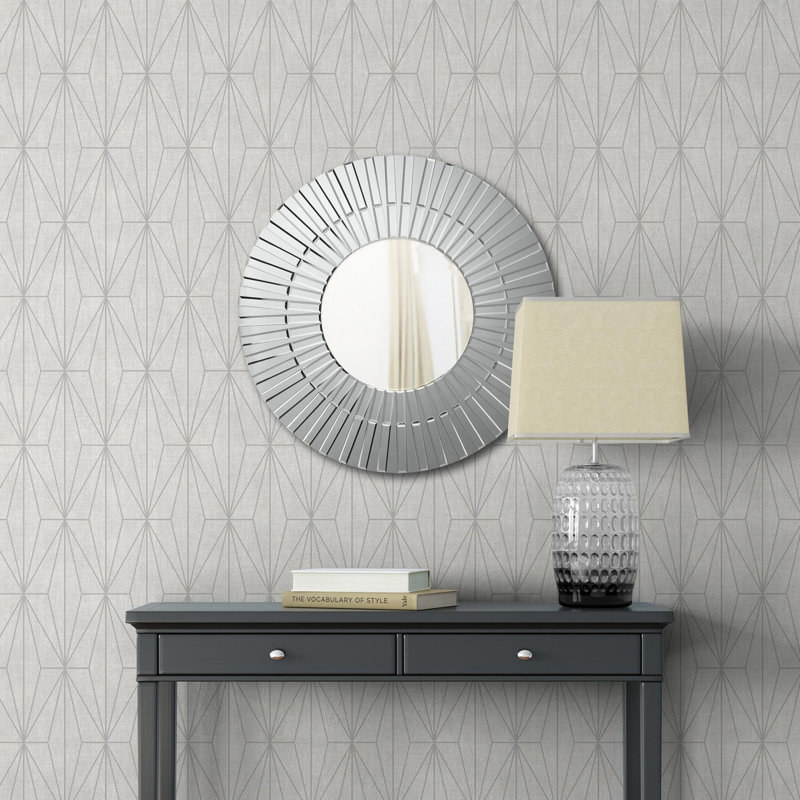 Modbury 10.05m x 53cm Wallpaper Roll, Grey/Silver