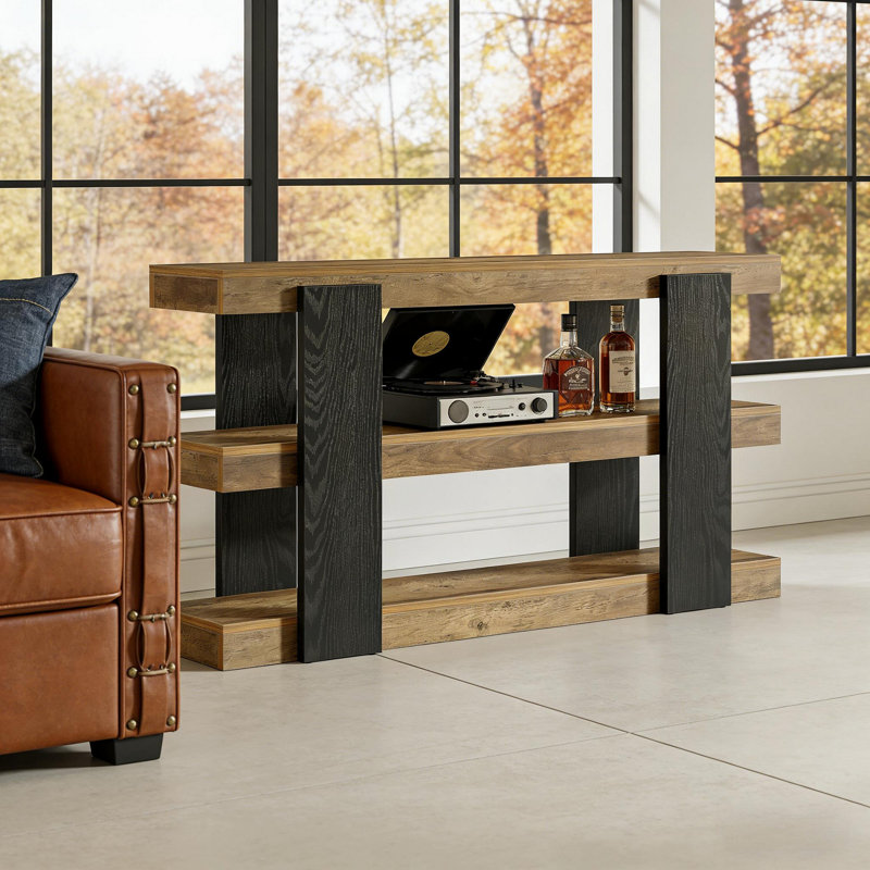 Versatile Side Table,Console Table,3-Tier Sofa Table,Entryway Table