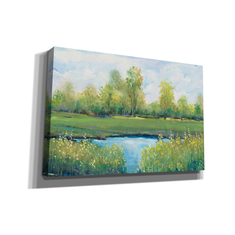 «Tranquil Park II» par Tim O'toole, art mural sur toile, H 40 po x l 60 po x P 1,5 po