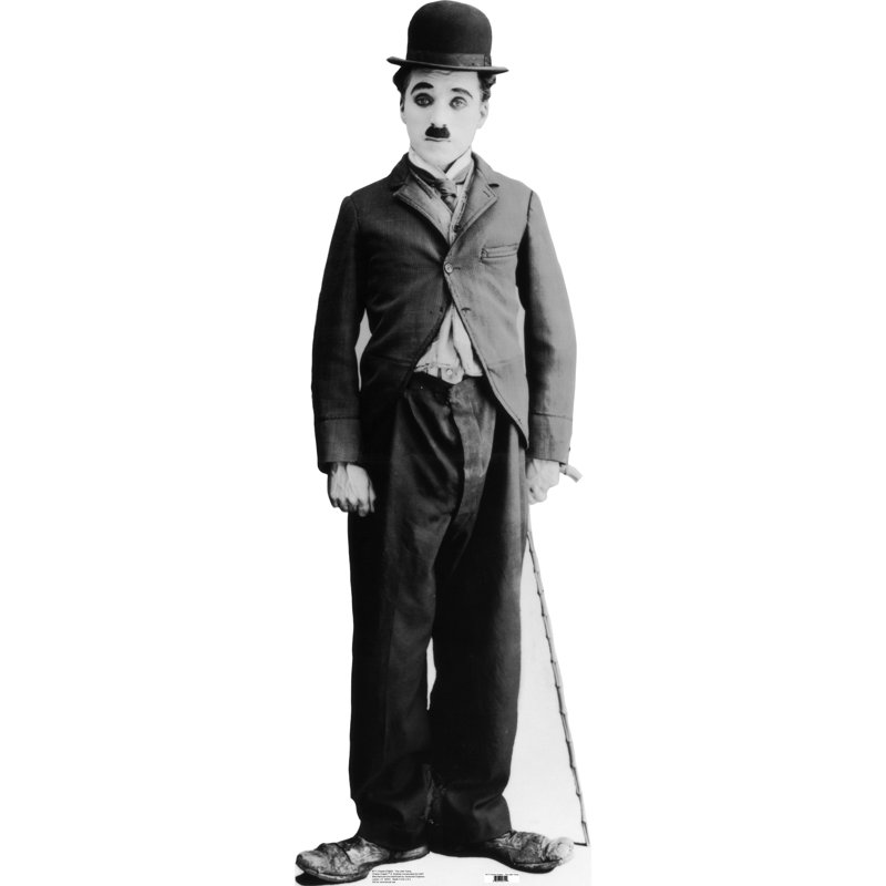 Charlie Chaplin Life-Size Black and White Cardboard Standup