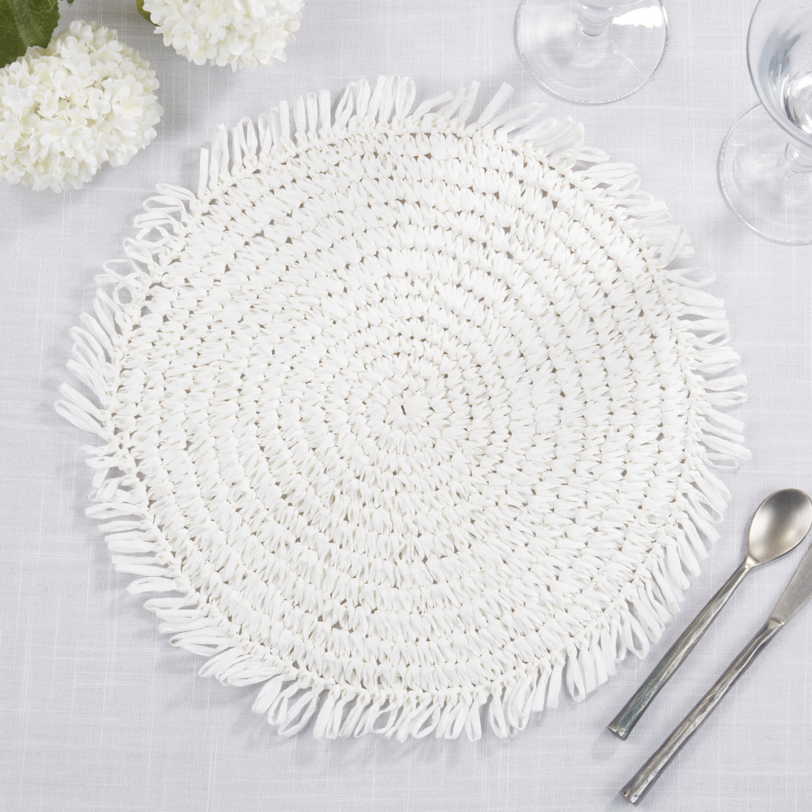 Kiri Collection Kiri Reversible Placemat, White