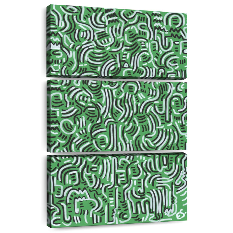 Graffiti vert jungle, H 65 po x l 42 po