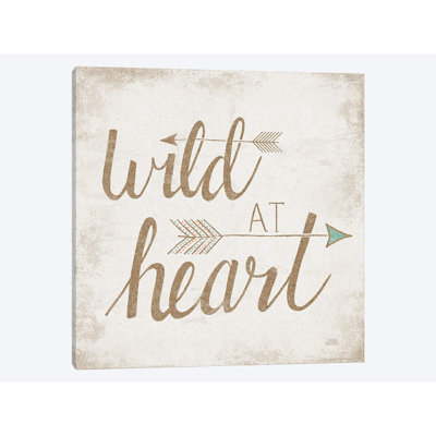 «Wild at Heart, Beige», art textuel sur toile