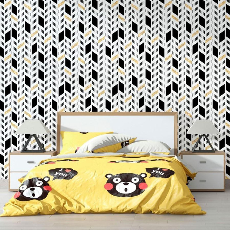 Rouleau de papier peint Chevron, L 126 po x l 24 po