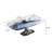 Modern Blue Marble Vein Rectangular Crystal Tabletop X-shaped Dining Table-Kitchen / Dining Room,Seats 4-8-14444548