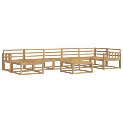  Outdoor Sofa Set 8 pcs Solid Acacia Wood Furniture Sectional Garden