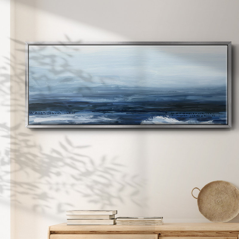 View from the Lighthouse II- Framed Canvas, 12" H x 30" W