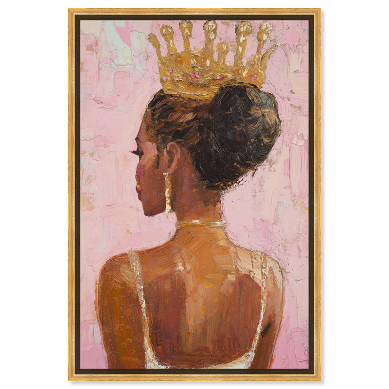 Glossy Allure Canvas Ebony Portrait Art by Art Remedy, 55" H x 37" W, White Framed