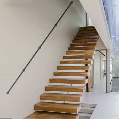 168.11" H x 1.26" W x 1.26" D Handrail