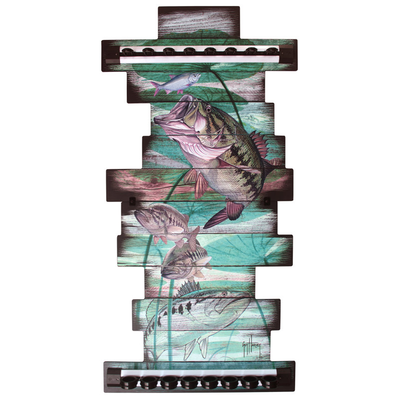 Guy Harvey Bass 8 Rod Wall Rack