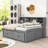 Wood Full Daybed with Cabinets, Shelves and Drawers-206241175