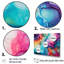 Arc-en-ciel bleu sarcelle et encre mauve Alchohol - formes abstraites, art mural salon-162479034-162479032