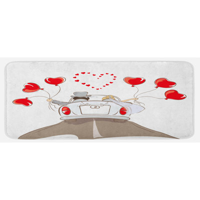 Solid Color Polyester Kitchen Mat