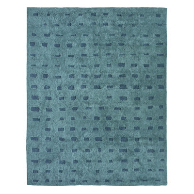 Pelagia Hand-Tufted Tribal Blue Area Rug