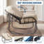 Ensemble de 2 chaises longues berçantes en osier Cozy EggShaped Papasan