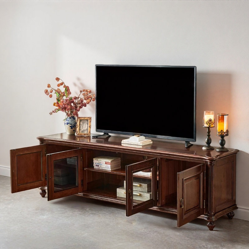 Creative Solid Wood TV Stand, 24.02" H x 70.87" L x 19.29" W