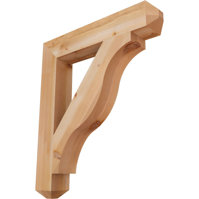 Support lisse Funston Craftsman, Cèdre rouge, H 42 po x l 5,5 po x P 36 po