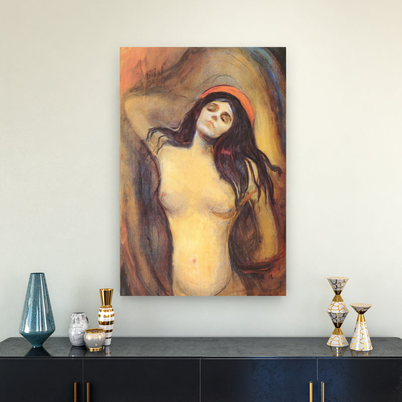 Madonna Classic Contemporary Wall Art Print by Edvard Munch - Wrapped Canvas Print, 91.44cm H x 60.96cm W