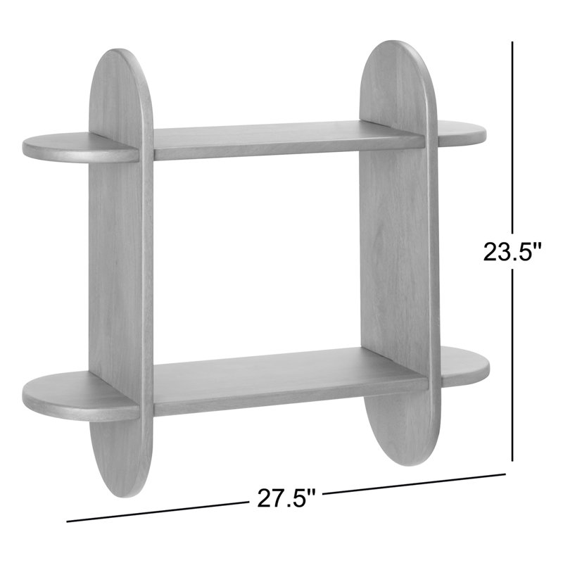 Fuller Solid Wood Wall Mounted Shelves, Walnut