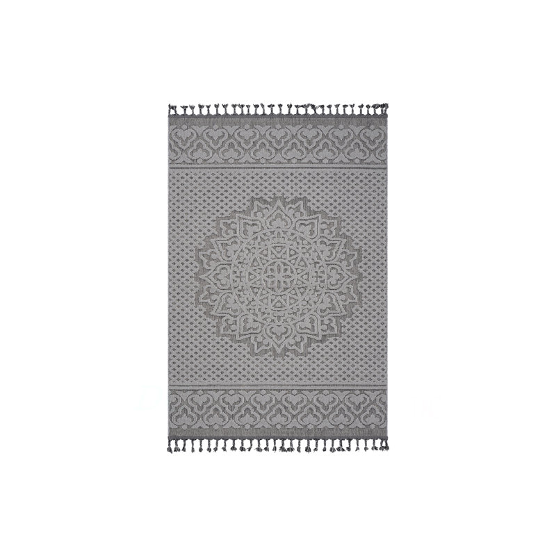 Guros Collection 4X6 Medallion Indoor / Outdoor Area Rug, Rectangle 4' x 6'