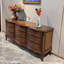 Armoire d'appoint en bois manufacturé brun foncé