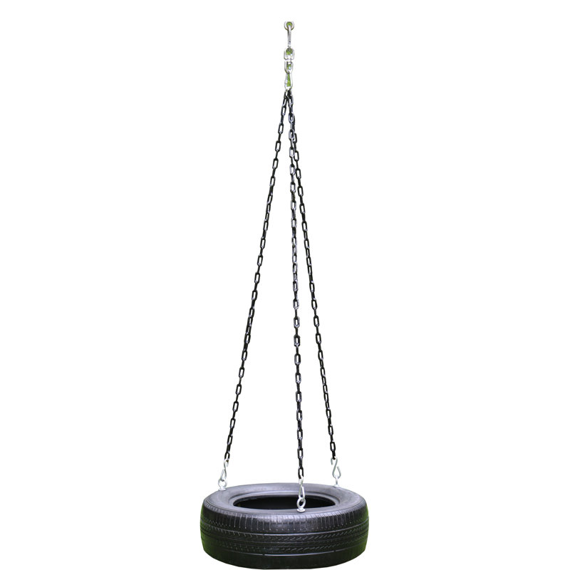 M&M Sales Enterprise Rubber Tire Swing with Mounting Hangers and Chains