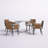 Alburgh All-Weather Outdoor Bistro Set with Four Rope Chairs and 30" H Bistro Table