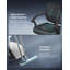Fauteuil de massage rembourré avec pompe hydraulique pivotante à 360 °