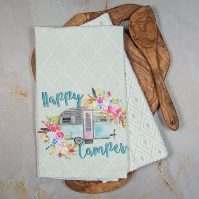 Happy Camper Two Tea Towel Set