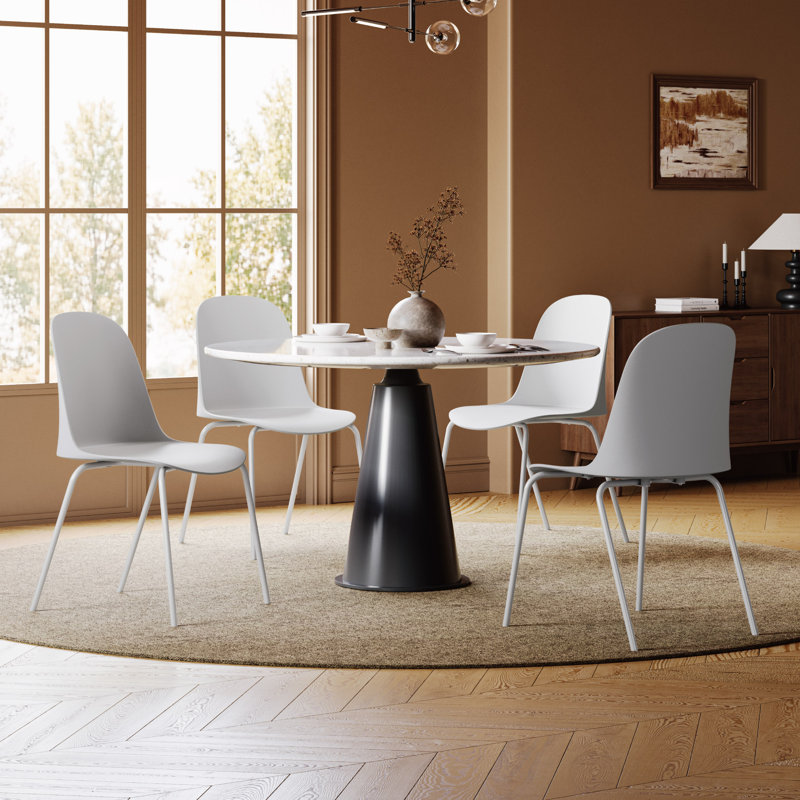 Stackable Dining Chairs, White