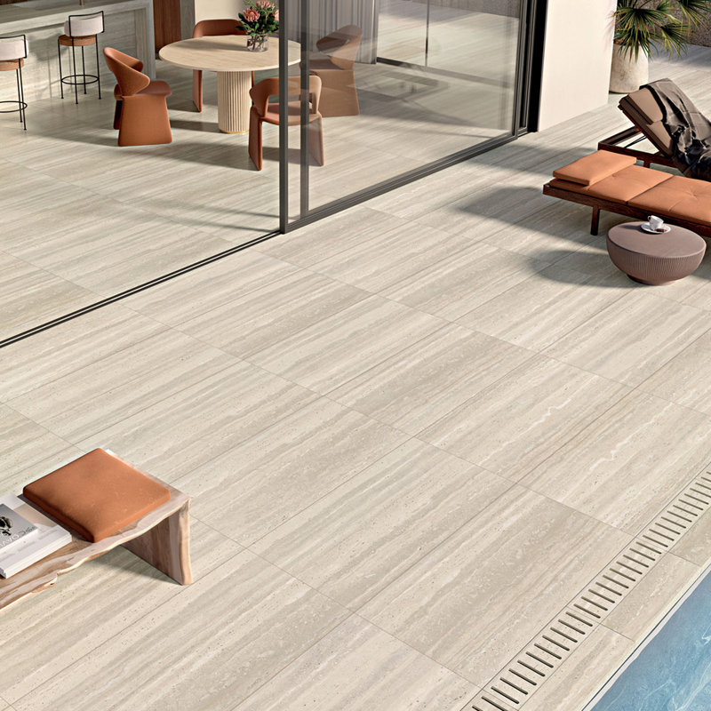 Travertino 24" x 48" Matte, Crema