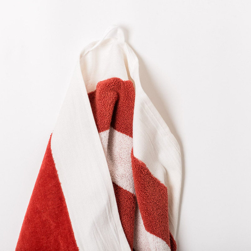 Beach Towel, Red/White