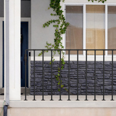 Clôture de sécurité en métal noir l 47,6 po x H 33,5 po