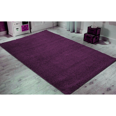 Tapis mauve en polypropylène tissé à la machine Haeil