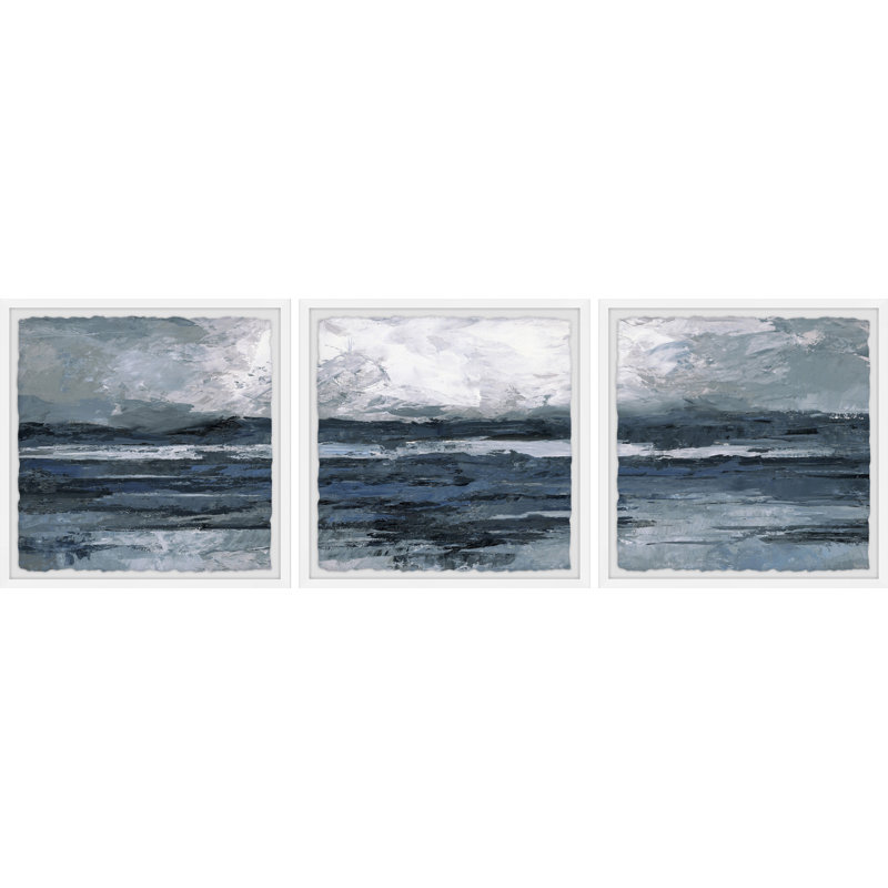 « dark large ocean », image à plusieurs pièces parvez taj,, H 32 po x l 32 po x P 1,5 po