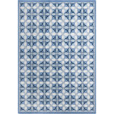 Delphine Hand-Knotted Wool Blue/White Area Rug