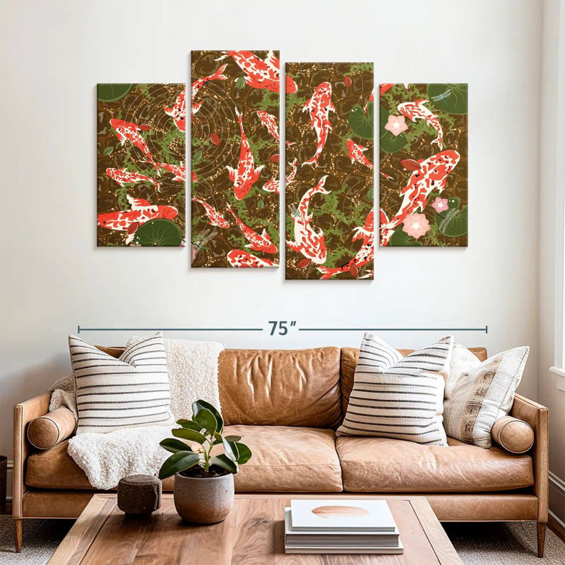 Brampt Koi Pond Patterns, 42" H x 68" W