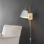 Rhoeva Single Light Iron Dimmable Plug-in Flush Mounted Sconce-1053672395-1053672392