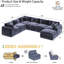 Canapé modulaire 7 places avec repose-pieds Boneless-52547652