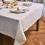 Beaded 56" X 118" Tablecloth - White