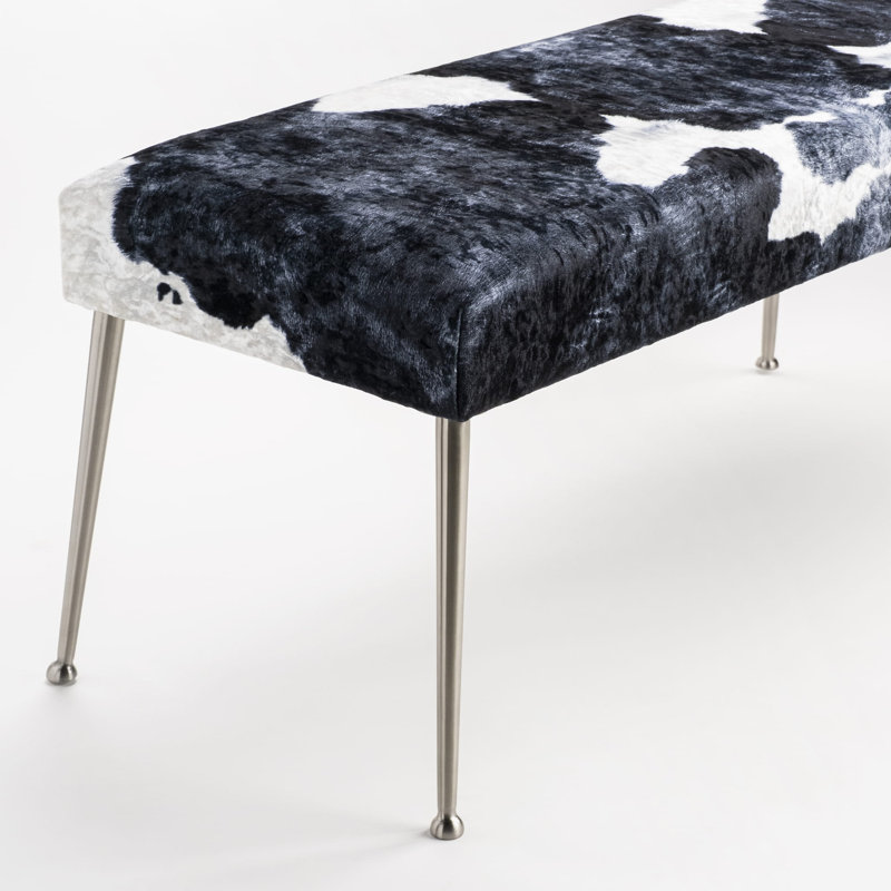 Yandell Velvet Upholstered Bench, H40 x W120 x D30cm
