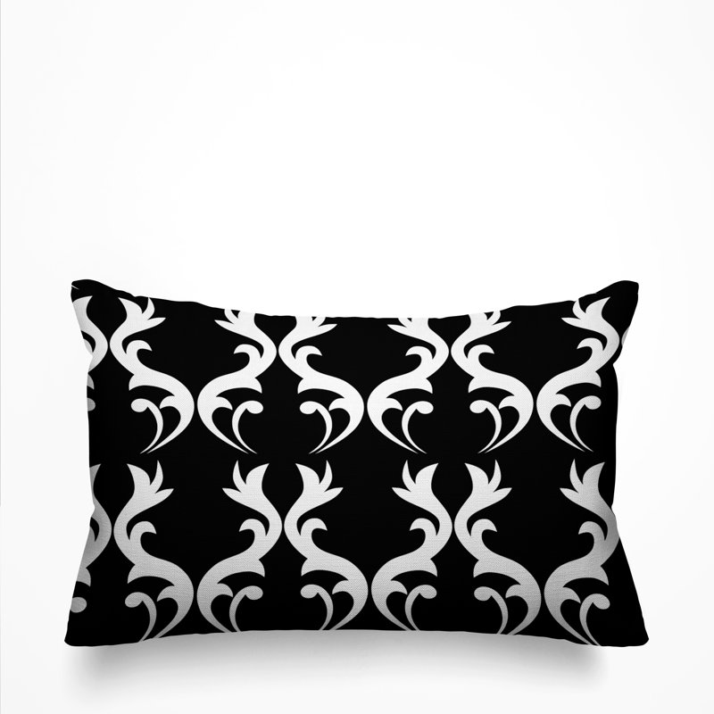 Housse et insert de coussin d'extérieur Galton, Noir